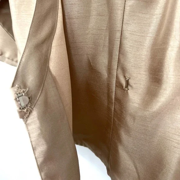 JM Collection Womens Size 6P Petite Gold Wrap Formal Blouse Shirt Top Elegant - Picture 6 of 8